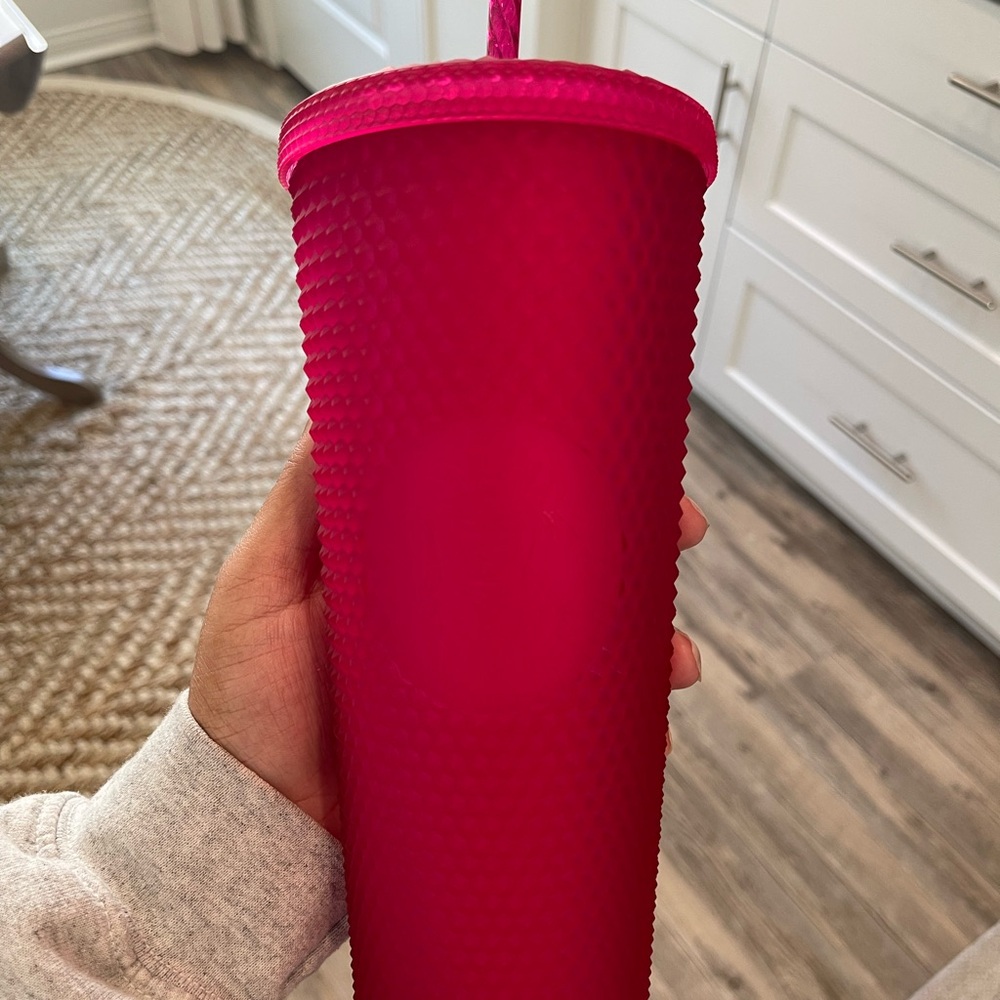 Starbucks Pink Tumbler with Straw